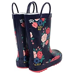 Hudson Baby Rain Boots, Navy Bold Floral, 2 US