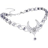 CoTeeZa Medieval Handmade Viking Crown Celtic Silver Fairy Circlet Moon Headband Vintage Renaissance Rave Tiara Crystal Braided Cosplay Headpiece Costume Hair Accessory for Women and Men