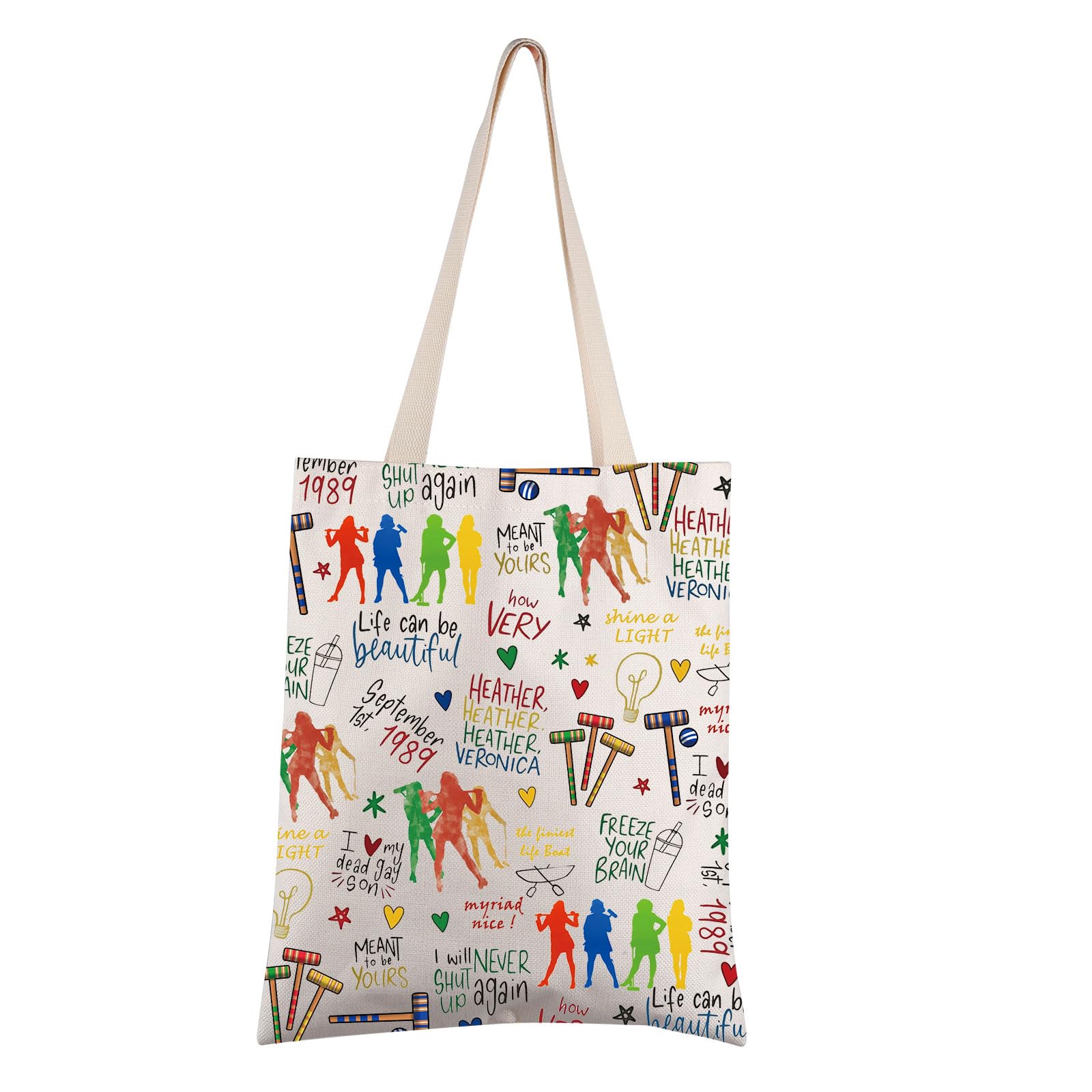 FEELMEM Heather Musical Inspired Gift Broadway Musical Theatre Tote Bag Heather Musical Lover Shopping Bag Gift
