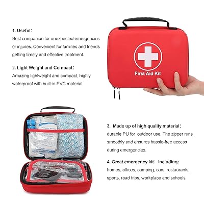 Buy First Aid Kit For Home Camping And Hiking Essentials Emergency Care With Waterproof Bag Ideal For Car Home Boat School Camping Hiking Office Travel Sports First Aid Kit Online In Taiwan B08r73n21c