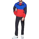Tommy Hilfiger Men's Retro Lightweight Taslan Hooded Popover Water Resistant Windbreaker Jacket