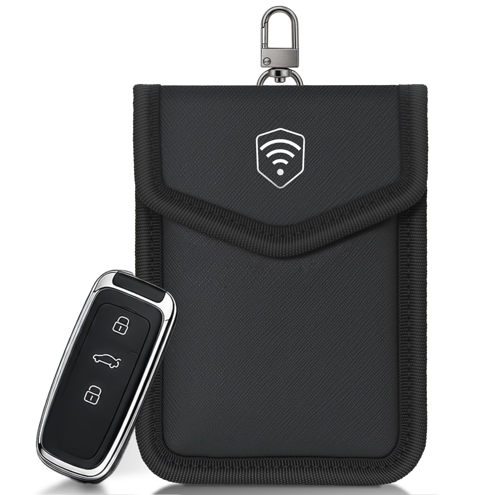 Faraday Pouch for Key Fob, Car Key Fob Signal Blocker Case, RFID Blocking Key Fob Protector, Waterproof Faraday Bag for Car K