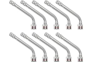 Dueilgo TR545D Truck Tire Valve Stems, 60 Degree Bend Valve Stems Compatible with Alcoa 22.5in and 24.5in Aluminum Wheels (Pack of 10)