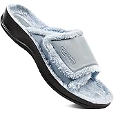 AEROTHOTIC Orthopedic Slippers for Women Indoor and Outdoor House Shoes Fuzzy Slippers With Arch Support for Plantar Fasciitis Relief Bedroom Slides