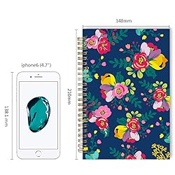 XYark Lined Notebook Spiral, A5 Flower College