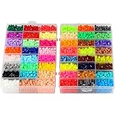 BANCHELLE Fuse Beads Refills 7600 PCS 5 mm Plastic Round Melt Beads 48 Colors Suitable for 5 mm Fuse Bead Board