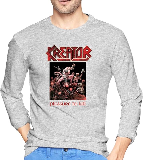 Amazon Co Jp ｔシャツ メンズ クリエイター Kreator 長袖 ブラック サラリーマン お出かけ 丸首 春秋冬 快適 おしゃれ サイズ有り 服 ファッション小物