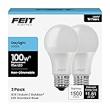 Feit Electric A19 LED Light Bulbs, 100W