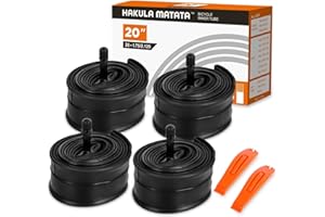 HAKULA MATATA 4 Pcs 16/20/24/26/29 Inch x 1.75-2.125/2.3 Bike Tube with AV 35 Valve Stem, MTB Bicycle Butyl Inner Tube Replacement for Mountain Bikes, 4Packs (Schrader Valve 35mm)