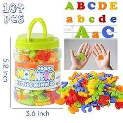 LovesTown 104 PCS Alphabet Magnetic Letters and