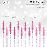 ÂME BY M 100pcs Pink Crystal Mascara Wands Lash Extension Eyebrow Brush view 5