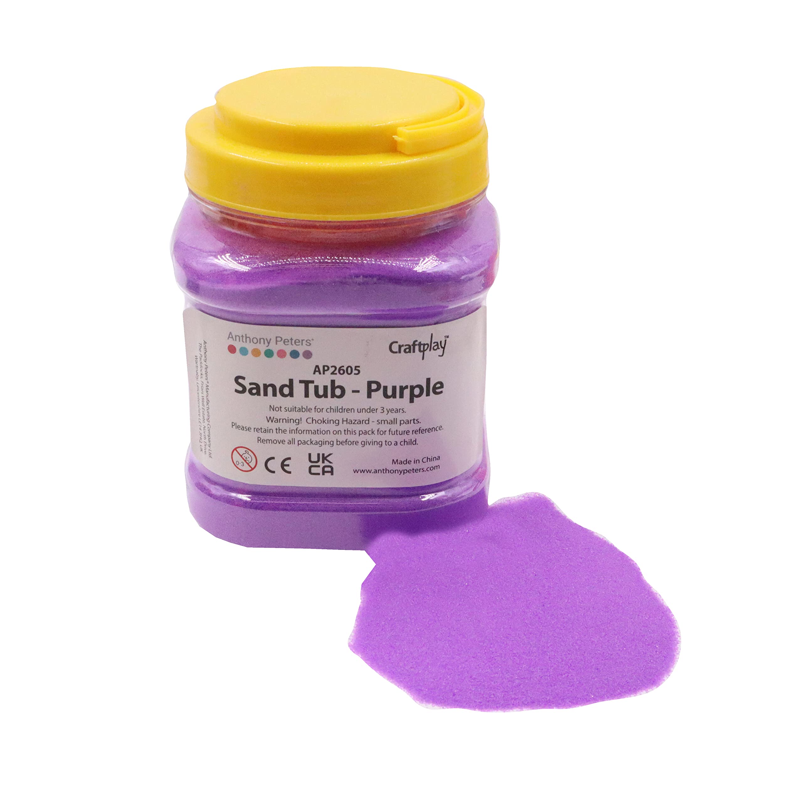 Craftplay Coloured Sand | Sand Art | 1 KG Tub | Free Flowing Sand | Purple