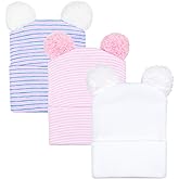 DRESHOW BQUBO Newborn Hospital Hat Infant Baby Hat Cap with Big Bow Soft Cute Knot Nursery Beanie