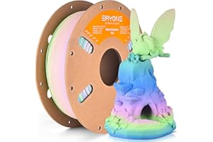 ERYONE Matte Rainbow 3D Printer PLA Filament 1.75 +/- 0.03mm, Matte Muticolor Filament PLA 1KG(2.2LBS) Spool, Matte Watercolor Rainbow