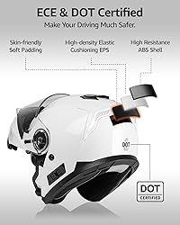 YEMA Modular Motorcycle Helmets, DOT Approved Full