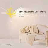 OUTON LED Floor Lamp 15W 1500LM Dimmable Remote & Touch Control Silver Grey view 4