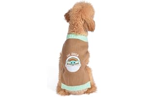 STAR WARS for Pets The Mandalorian Dog Sweater, Small (S) | The Mandalorian & GROGU Sweater for Dogs | Star Wars Pet Apparel, Star Wars Sweater for Dogs