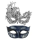 Couple Masquerade Mask Metal Masks Venetian Party