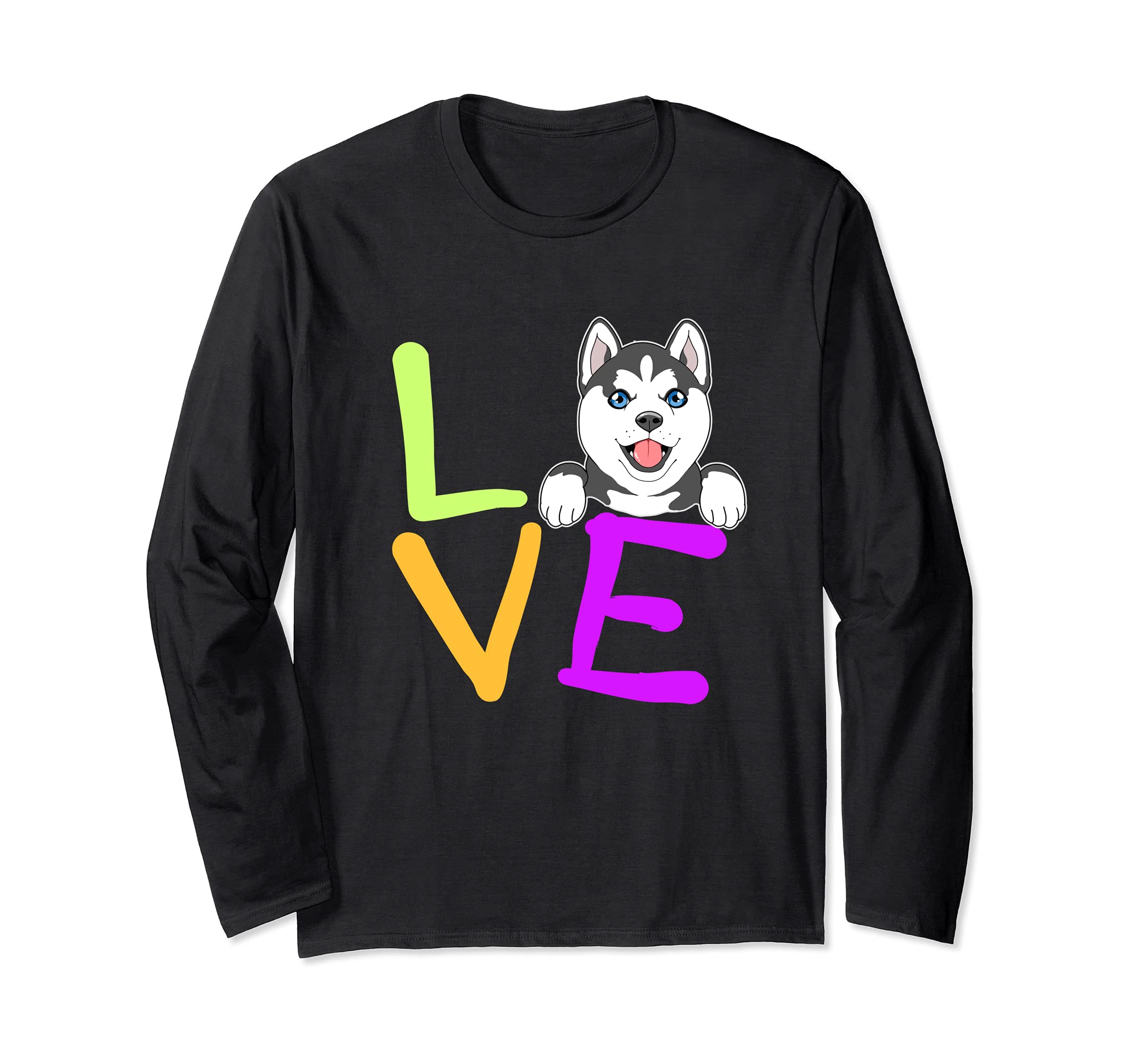 Love My Siberian Husky Dog Long Sleeve T-Shirt