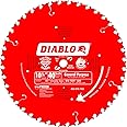 Diablo General Purpose Beam Saw Blade for Wood - 12" Diameter, 40 ATB Teeth, 5/8" Arbor, .087" Kerf, 18° Hook Angle, .063" Plate, 7000 Max RPM - D1040W