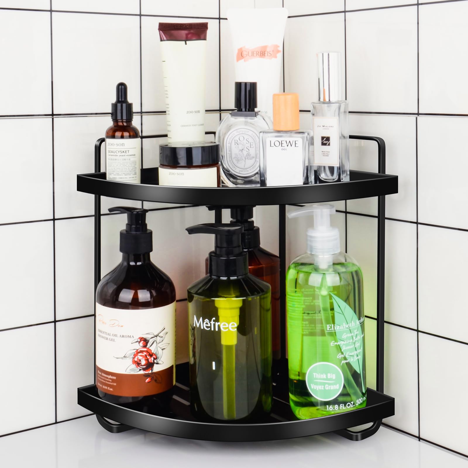 Niluks 2 Tier Metal Bathroom Counter Organizer, Bathroom Organizer ...