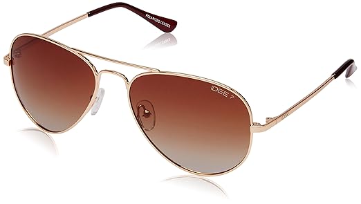 Buy Idee Polarized Aviator Unisex Sunglasses - (IDS2000C25PSG|57|Brown