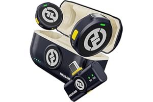 HOLLYVIEW Hollyland Lark M2 Wireless Microphone for iPhone15/16/17&Android, USB C Mini Lapel Microphone Wireless, 1000ft Range, Hi-Fi Audio, Noise Cancellation, 30H Battery for Video Recording, Streaming