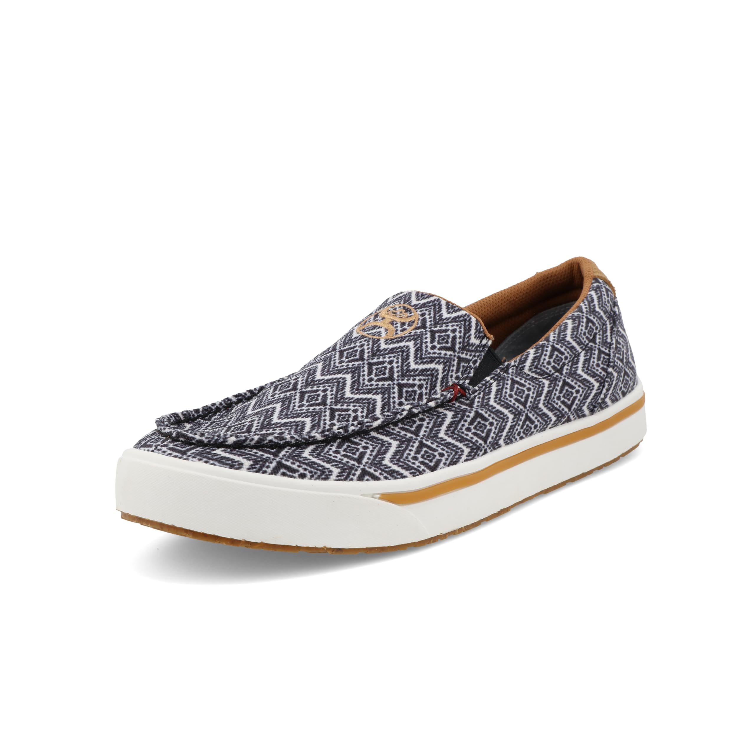 Twisted X Men's Hooey Slip-On Loper, Moc Toe, Black & White Multi, 10.5 W Image