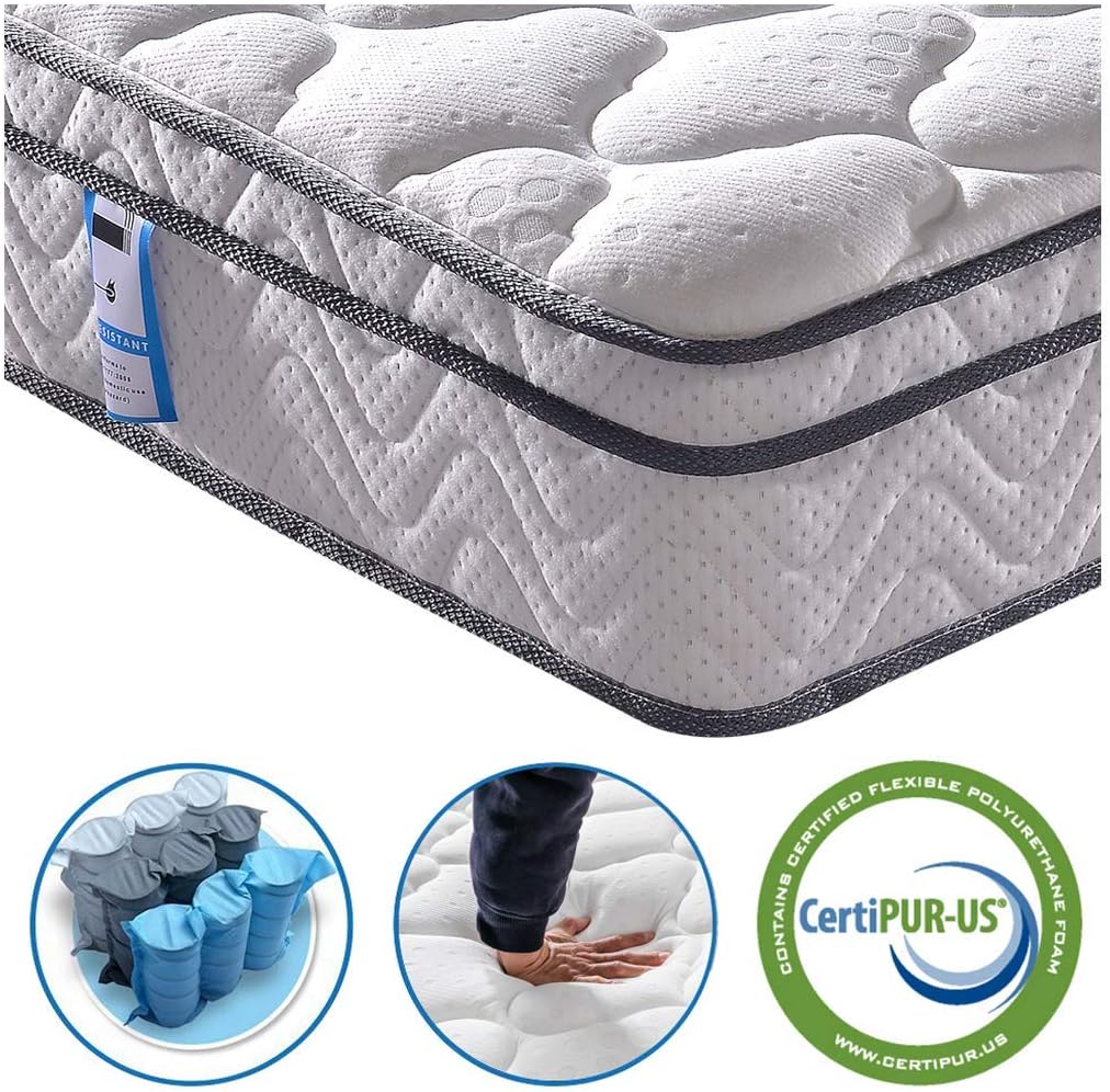 Vesgantti European Mattress 90x200 cm 10.3 Inch Pocket Sprung