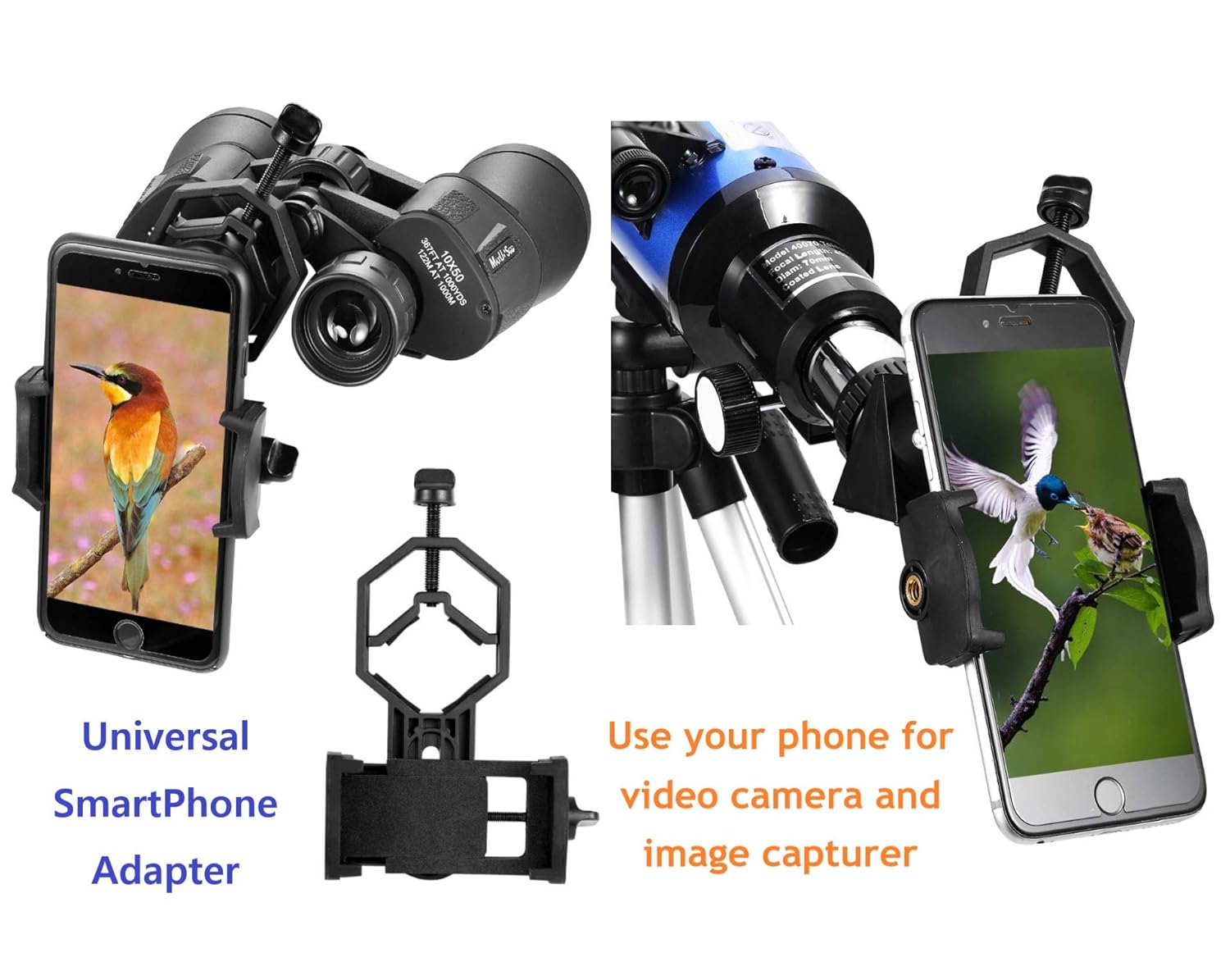 Maxusee Alcance de viaje - 70 mm Refractor Telescopio & 10 x 50 ...