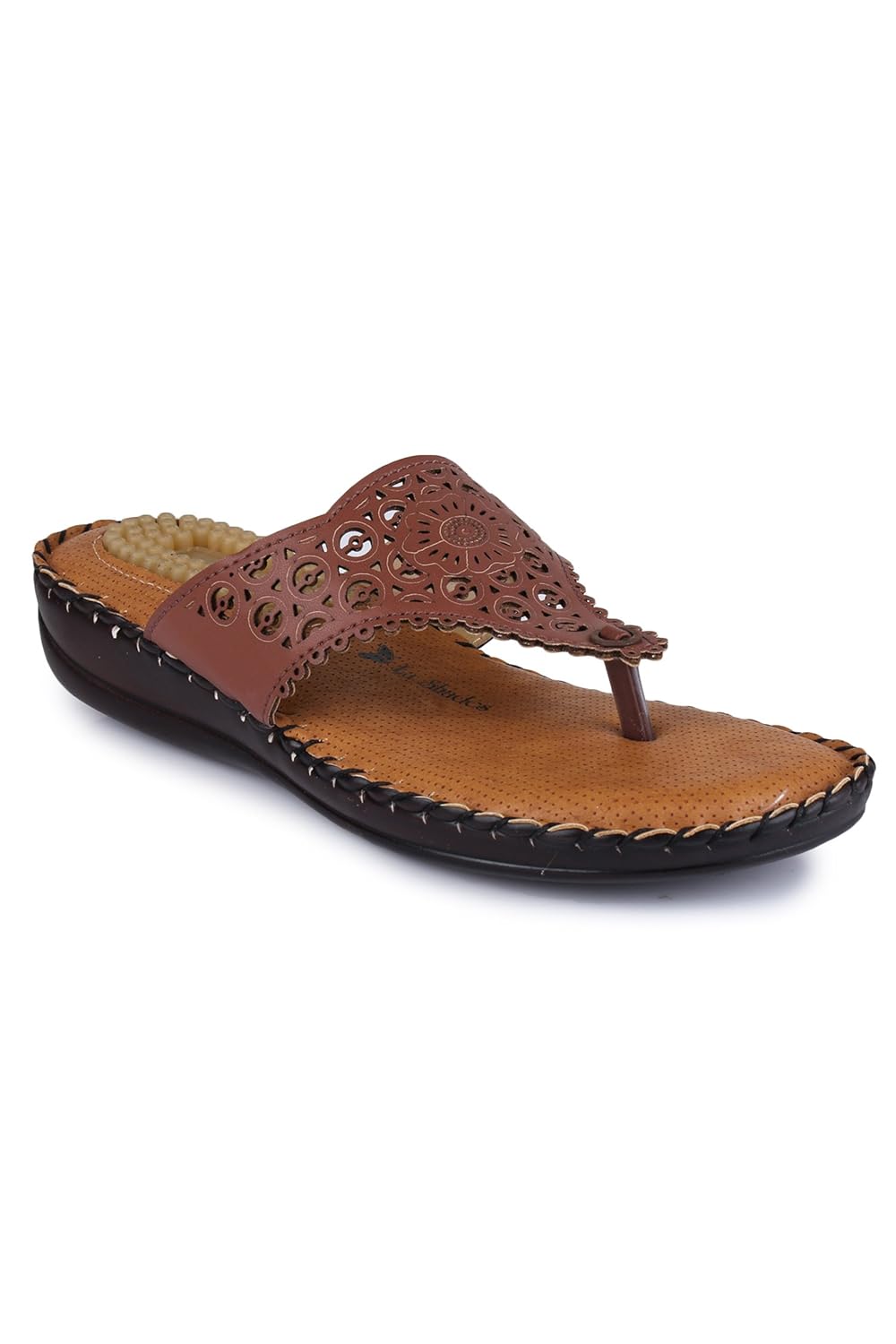 la shades ls-2004 brown doctor sole orthopaedic slippers for women
