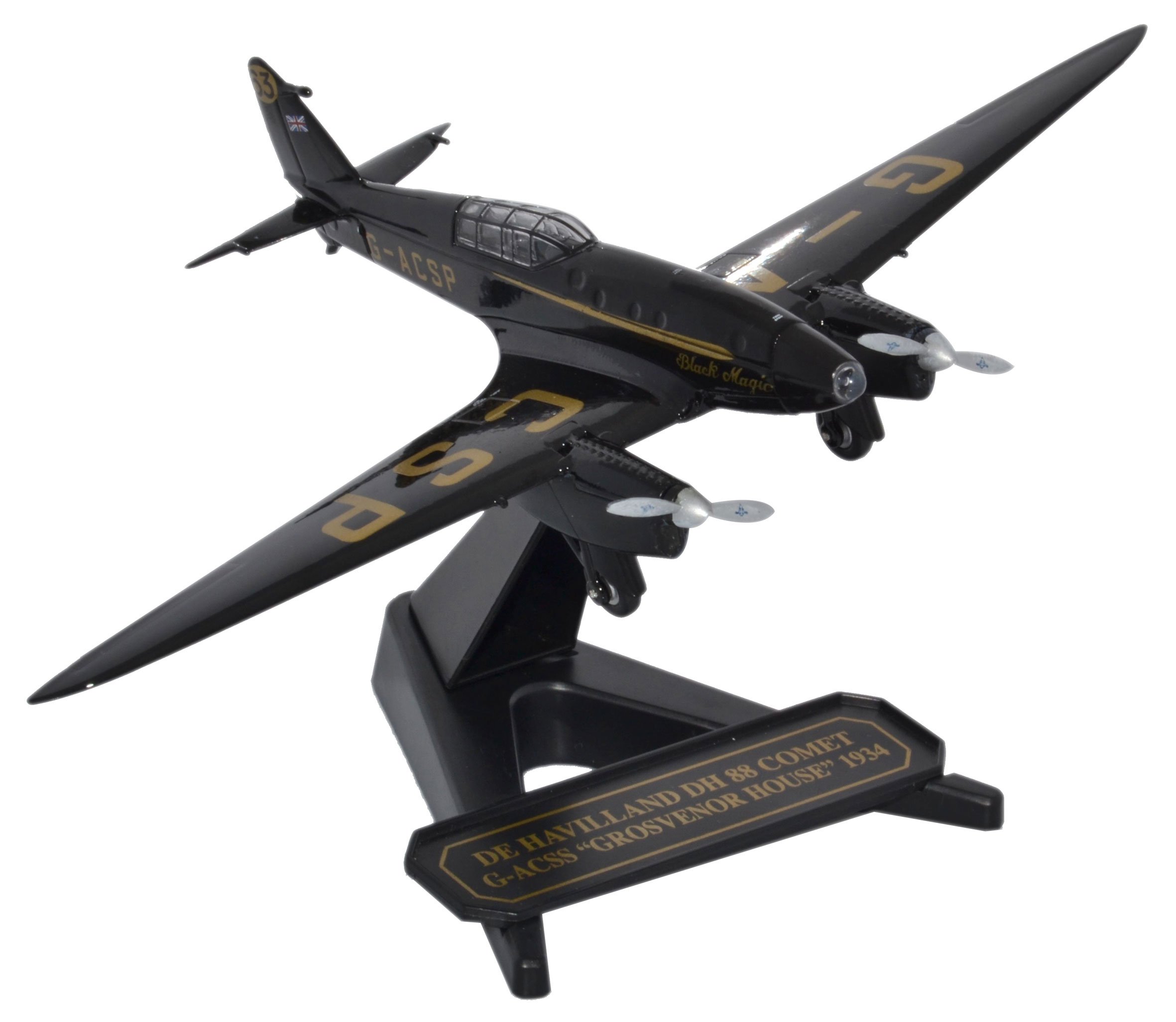 Oxford Diecast "D H 88 Comet G-ACSP Magic Vehicle (Black)