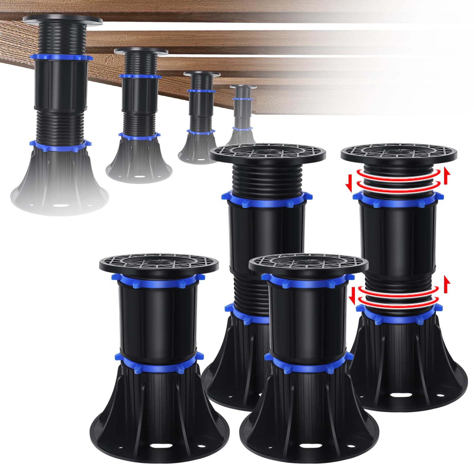 Photo 1 of YHK 4PCS Adjustable Height Bed Support Legs 8.4-13.5 inch, Bed Frame Support Legs for Bed Slat, Bed Support Reinforcement Parts Bed Frame Support Replacement