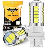Auxbeam T25 3156 3157 LED Bulbs, 6500K White, Super Bright 4114 3057 4157 3457 4057 LED Backup Reverse Lights for Cars Trucks