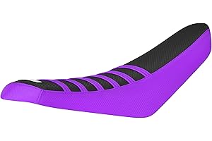 Enjoy Mfg Seat Cover - Compatible with Tuttio Soleil 01 Electric Mini Bike - #492 (Purple Sides/Black top/Purple Ribs)