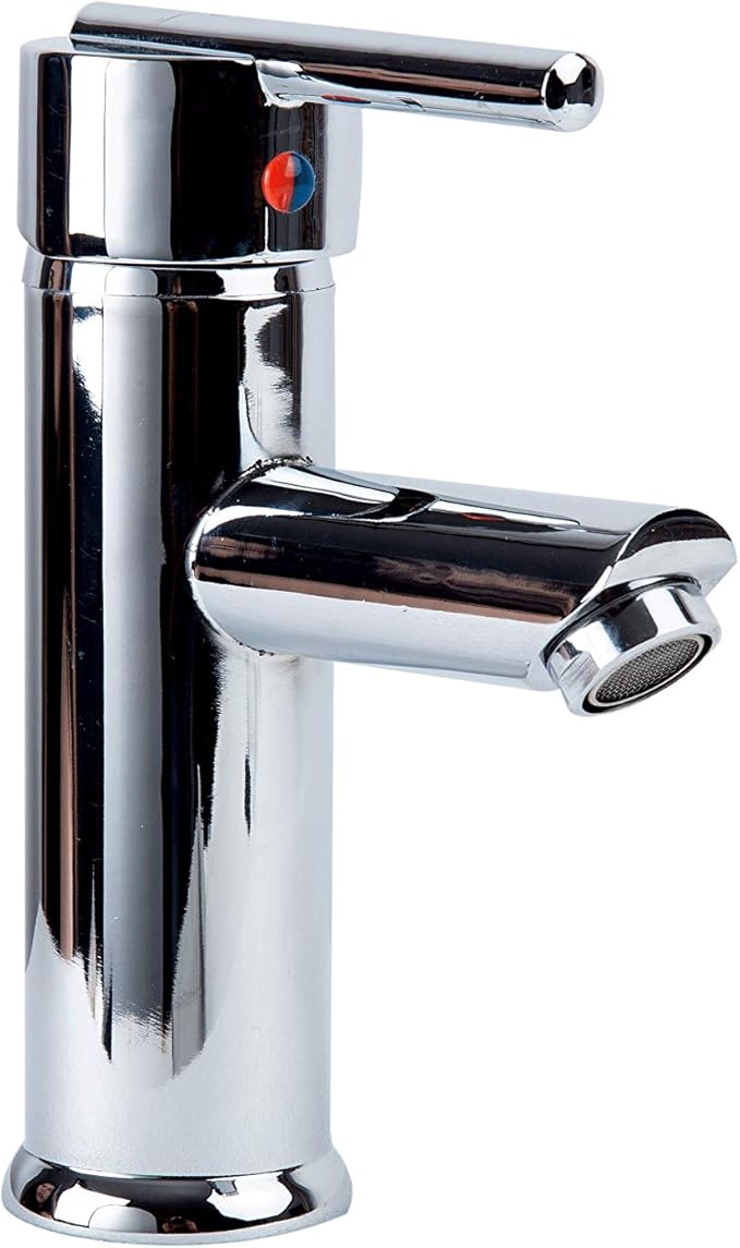 Llave Mezcladora Monomando Para Lavabo de Baño, Grifo de Acero