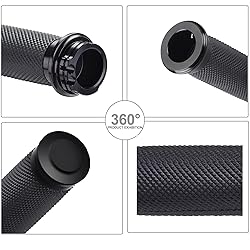 Motorcycle Black Hand Grips 1 Inch Handlebar Grips