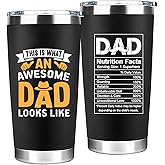 YXOTJHS Gifts For Dad, Cups Tumbler - Fathers Day Dad Gifts From Daughter Son Wife - Birthday, Father's Day, Christmas - Cool Funny Gift For Dads