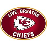 Siskiyou Sports NFL Kansas City Chiefs Live-Breath Auto Decal, Team Colors, One Size