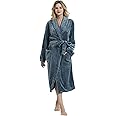 HEARTNICE Womens Fleece Robes, Soft Plush Long Bathrobe, Thick Kimono Robes for Womens, Warm House Coat