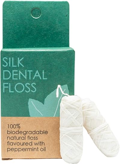 FLON Natural Silk Dental Floss Refill 2 x 30m Peppermint Waxed Copyfree