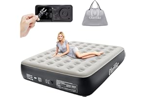 OlarHike Queen Air Mattress with Built in Pump,Inflatable Blow Up Airbed with Storage Bag,13" High Speed Inflation Black, Camping Accessories, Travel and Guests & Indoor