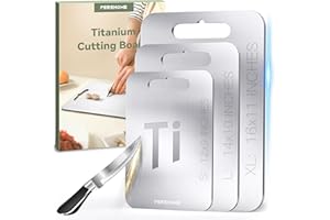 3PCS Titanium Cutting Board for Kitchen,Dishwasher Safe Chopping Board, Double-Side Charcuterie Board for Kitchen Outdoor Cam