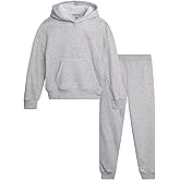 Reebok Girls Sweatsuit Set - 2 Piece Soft Long Sleeve Hoodie Sweatshirt and Sweatpants for Athletic Size