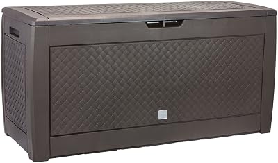 Prosperplast BOXE MATUBA Outdoor Garden Storage Box with Wheels - Umbra