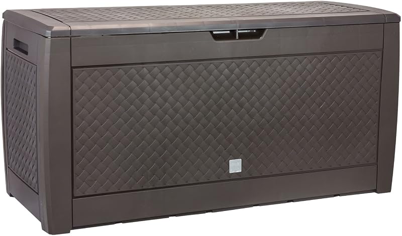 Prosperplast BOXE MATUBA Outdoor Garden Storage Box with Wheels - Umbra