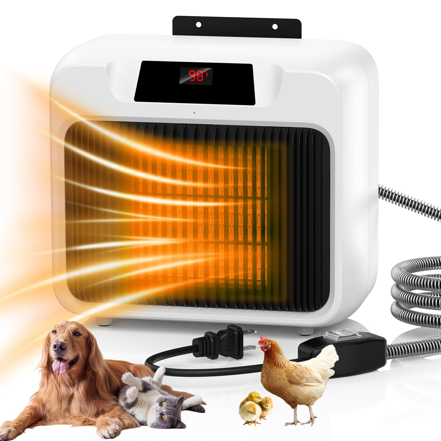 Photo 1 of ***IT IS MADE SO YOU CAN NOT REGULATE TEMP. IT IS MADE TO REACH 80 THEN WHEN IT GOES DOWN TO 70 IT KICKS BACK ON***Dog House Heater With Thermostat,Heated Dog House With 6FT Anti Chew Cord and 2 Heating Mode (300/600W), Safe Pet House Heater for Dogs Chic
