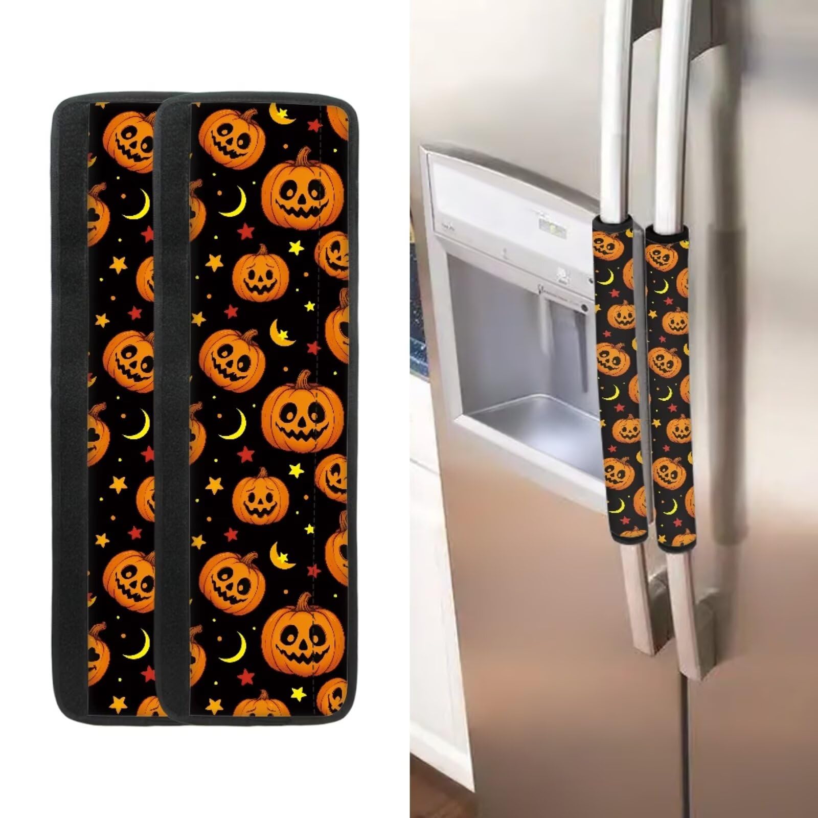 ASQVTIFE Halloween Fridge Door Handle Covers Set of
