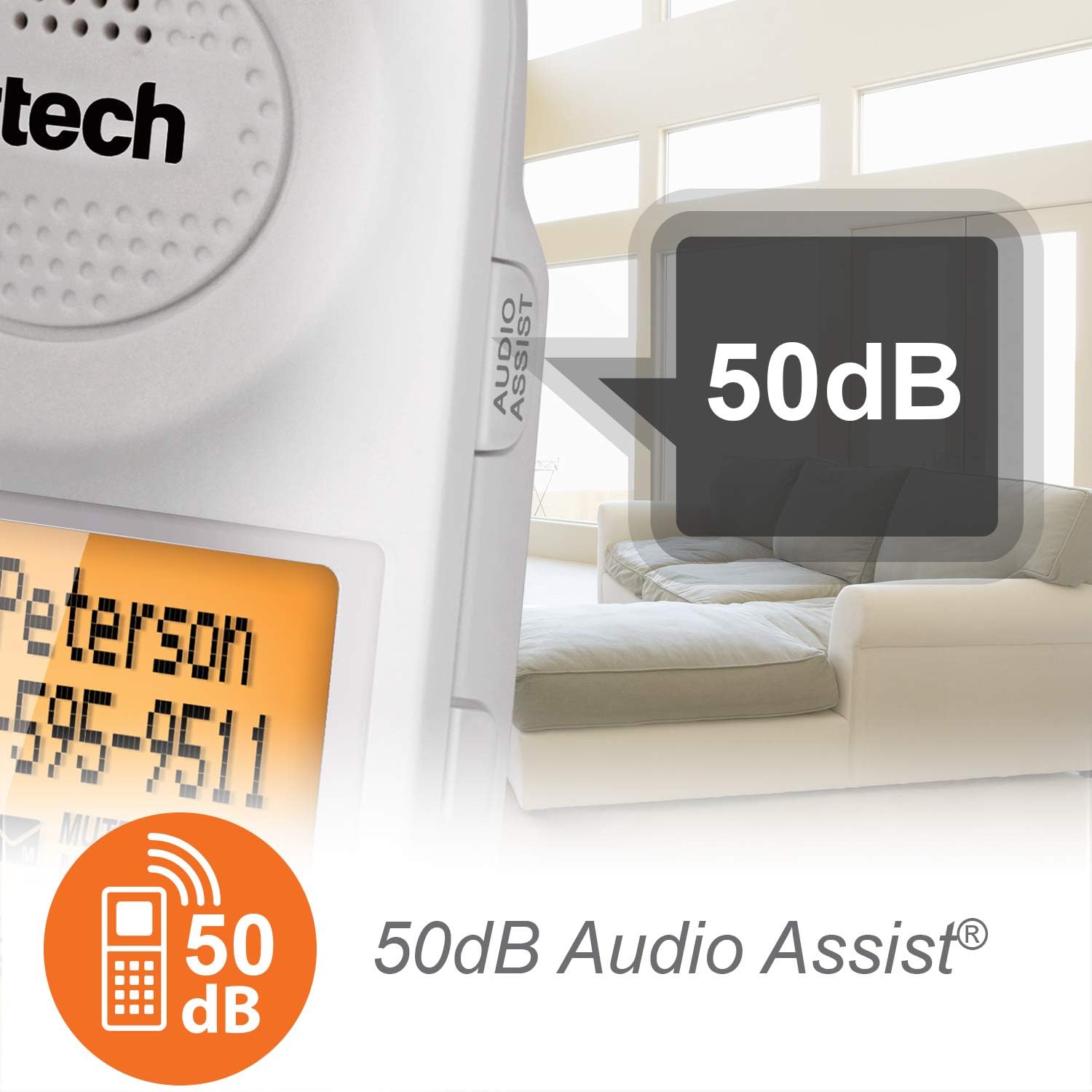 VTech SN5147 Amplified Corded/Cordless Senior Phone System with 90dB Extra-Loud Visual Ringer, Big Buttons & Large Display : Electronics