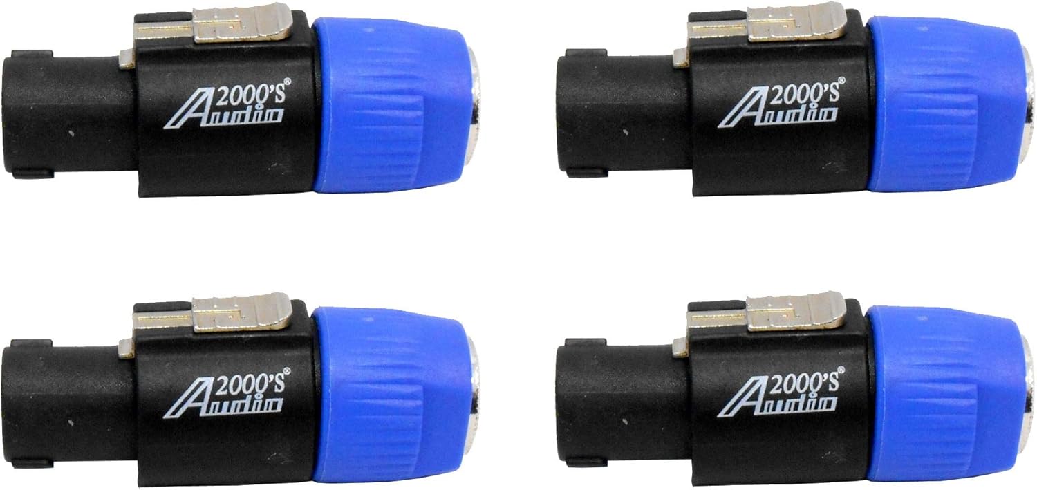 Audio2000'S ACC31A1P2 4-Pack Speakon Male to 1/4" TS Jack Adapters: Musical Instruments